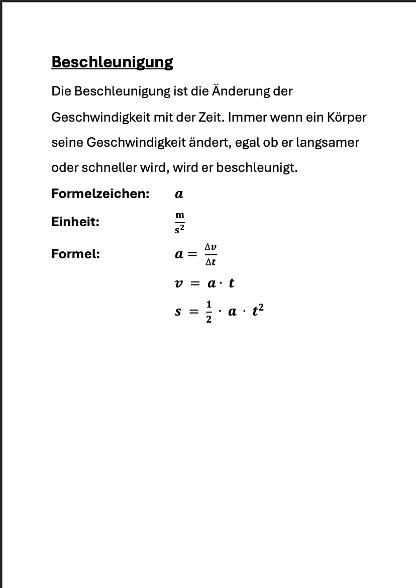 Kl9_00020_Definition_gleichmäßig beschleunigte Bewegung